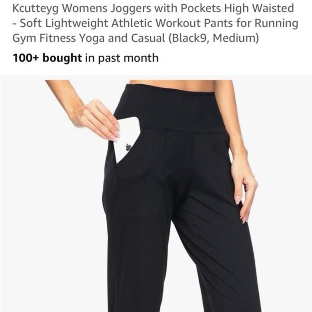 Amazon Black, Grey and Navy Women's Joggers with Pockets